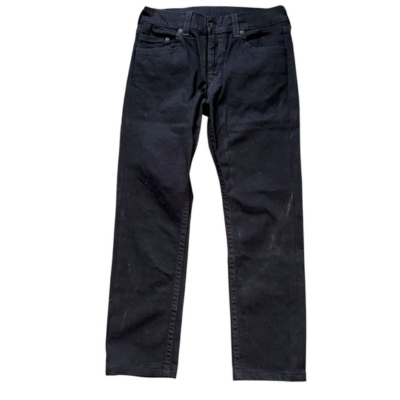 True Religion Men's Gino Low Rise Slim Fit Straight Jean Black 38/29 Horseshoe - Picture 4 of 7